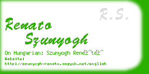 renato szunyogh business card